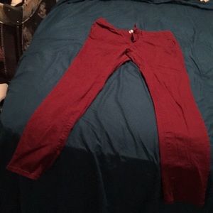 Dark Red Skinny Jeans